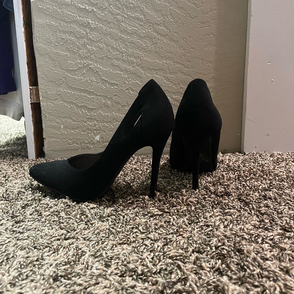 Black heels, size 7